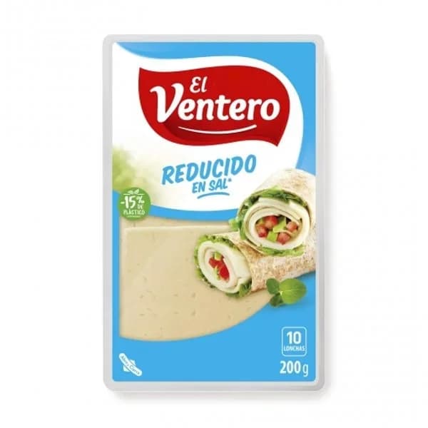 Queso bajo en sal en lonchas El Ventero 200 g. - 0.2 kg - Imagen del producto en Findit