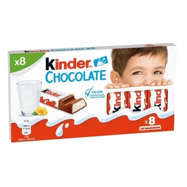 Barritas de chocolate con leche Kinder caja 100 g - 0.1 kg - Imagen del producto en Findit