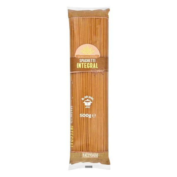 Spaghetti integral Hacendado - 0.5 kg - Imagen del producto en Findit
