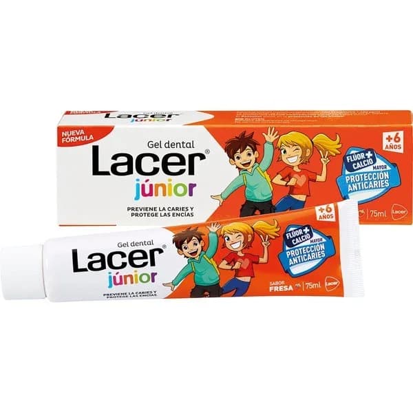 Pasta Junior Fresa Fluor + Calcio  Tubo - 0.08 l - Imagen del producto en Findit