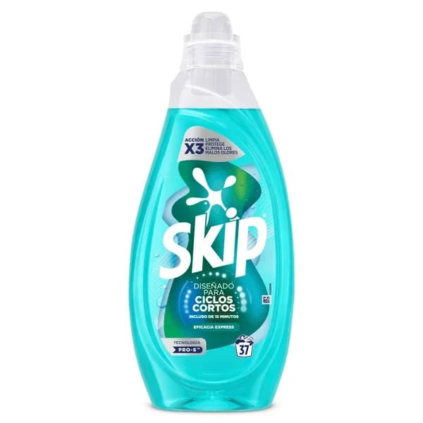 Detergente máquina líquido para ciclos cortos express Skip botella 37 lavados - 36.62 ud - Imagen del producto en Findit