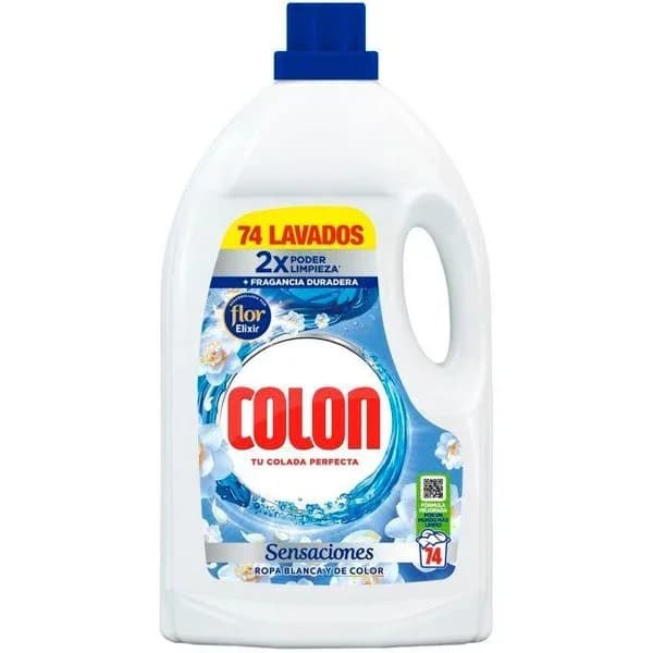 detergente gel COLON SENSACIONES AZUL, botella 74 dosis - 74 ud - Imagen del producto en Findit