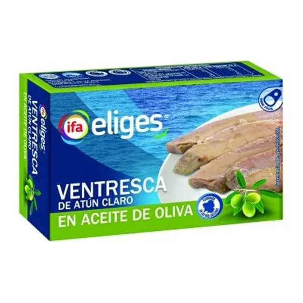 Ventresca de atún con aceite de oliva 120 g - 0.07 kg - Imagen del producto en Findit