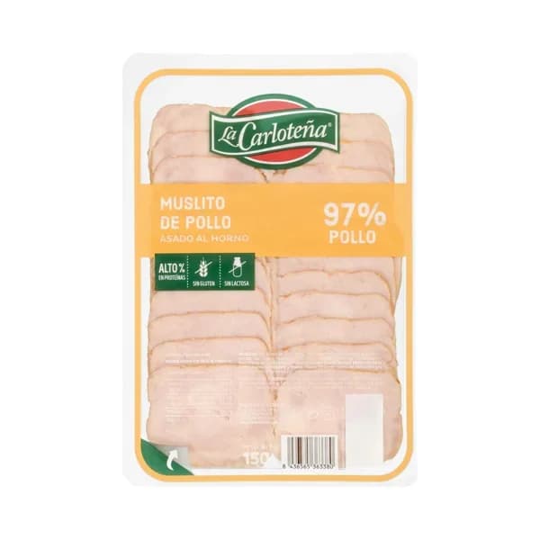 Muslito de pollo 97% La Carloteña asado al horno lonchas - 0.15 kg - Imagen del producto en Findit