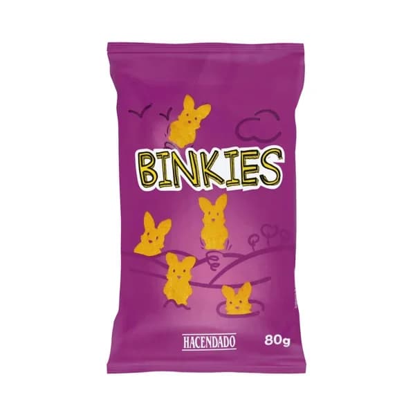Snack frito Binkies sabor queso Hacendado - 0.08 kg - Imagen del producto en Findit