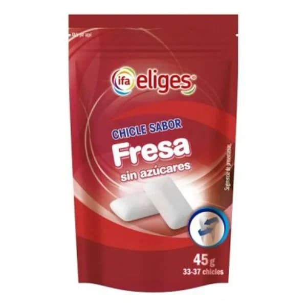 Chicles de fresa 45 g sin azúcares - 0.05 kg - Imagen del producto en Findit