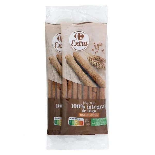 Palitos 100% integrales Carrefour 160 g. - 0.16 kg - Imagen del producto en Findit
