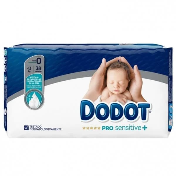 Pañales Dodot Pro Sensitive recién nacido T0 -3 kg 38 ud. - 38.31 ud - Imagen del producto en Findit