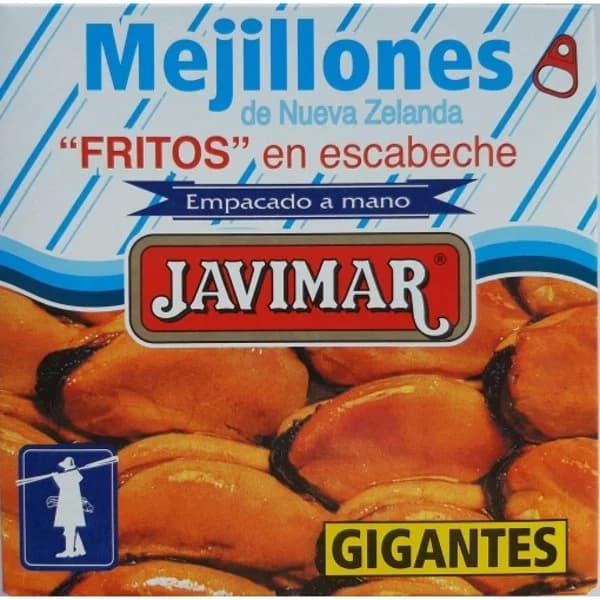 Mejillones fritos en escabeche gigantes Javimar 143 g. - 0.14 kg - Imagen del producto en Findit