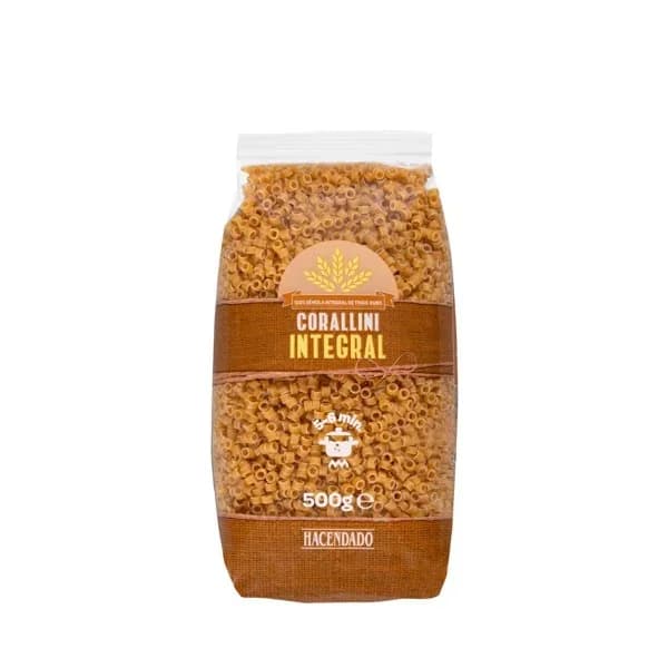 Pasta corallini integral Hacendado - 1 ud - Imagen del producto en Findit