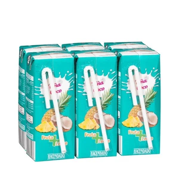 Fruta + leche piña y coco Hacendado - 1 ud - Imagen del producto en Findit