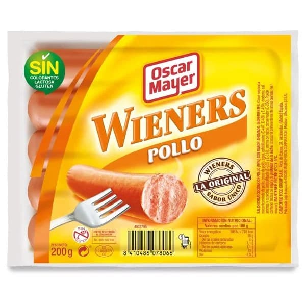 Salchicha de Pollo 200G - 0.2 kg - Imagen del producto en Findit