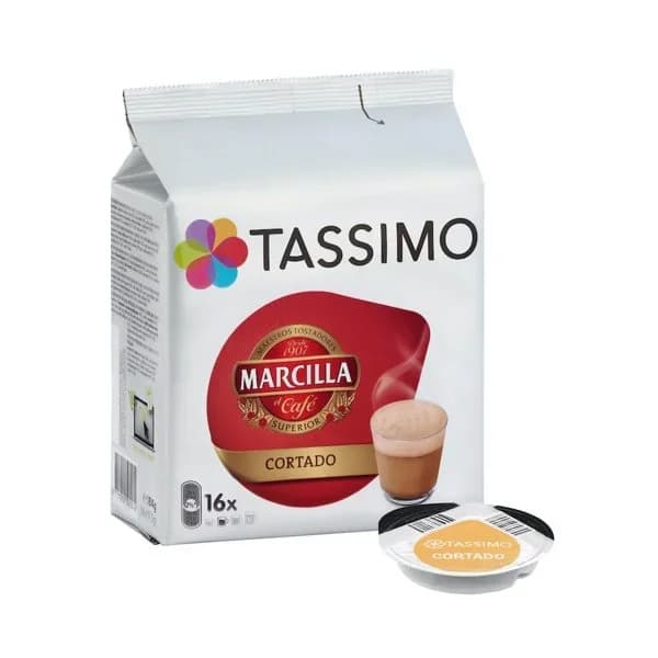 Café cortado en cápsulas Marcilla Tassimo 16 unidades de 11,5 g. - 16 ud - Imagen del producto en Findit