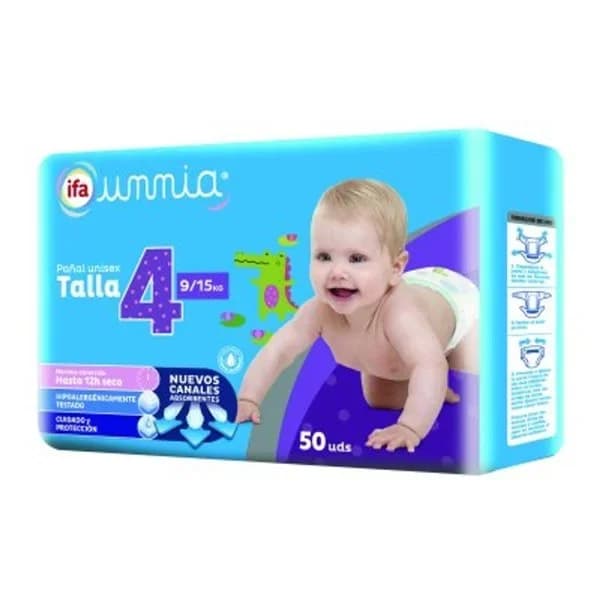 Pañales talla 4, 50 unidades (10-15 kg) - 1 ud - Imagen del producto en Findit