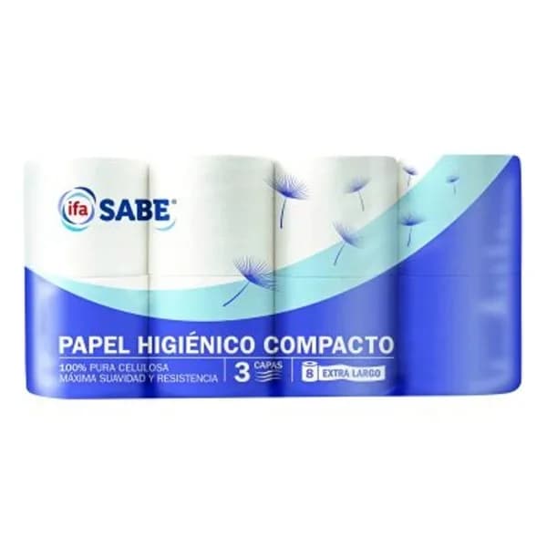 Papel higiénico 3 capas 8 rollos - 7.9 ud - Imagen del producto en Findit