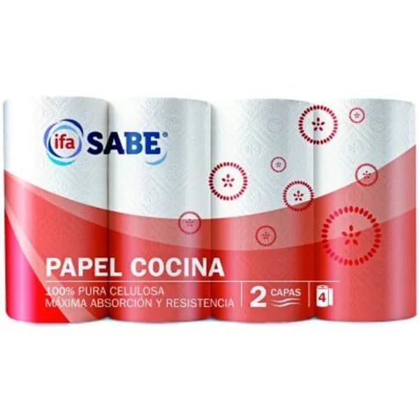 Papel de cocina 2 capas 4 unidades - 4.05 ud - Imagen del producto en Findit