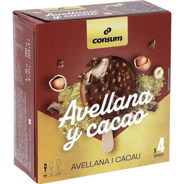 Bombón Avellana Cacao Pack de 4 - 1 ud - Imagen del producto en Findit