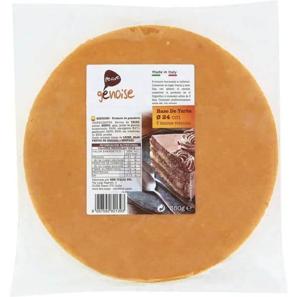 Base de tarta 3 capas Petite Genoise 350 g - 0.35 kg - Imagen del producto en Findit