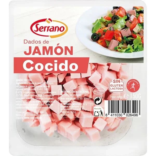 Dados de Jamón Cocido - 0.15 kg - Imagen del producto en Findit
