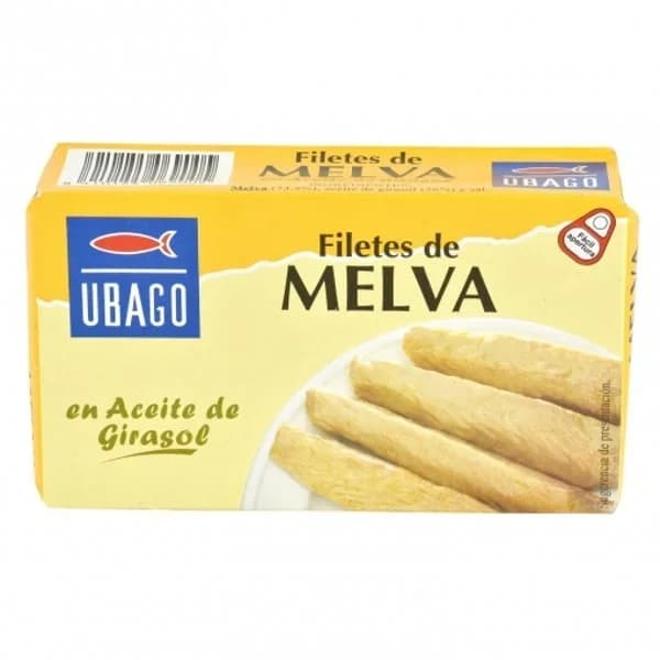 Filete de melva en aceite de girasol UBAGO, lata 115 g - 0.09 kg - Imagen del producto en Findit