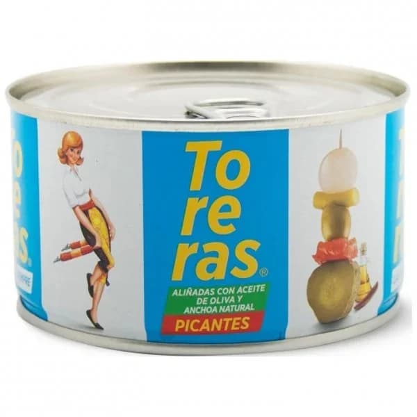 Toreras picantes con anchoa en aceite de oliva KIMBO, lata 120 g - 0.12 kg - Imagen del producto en Findit