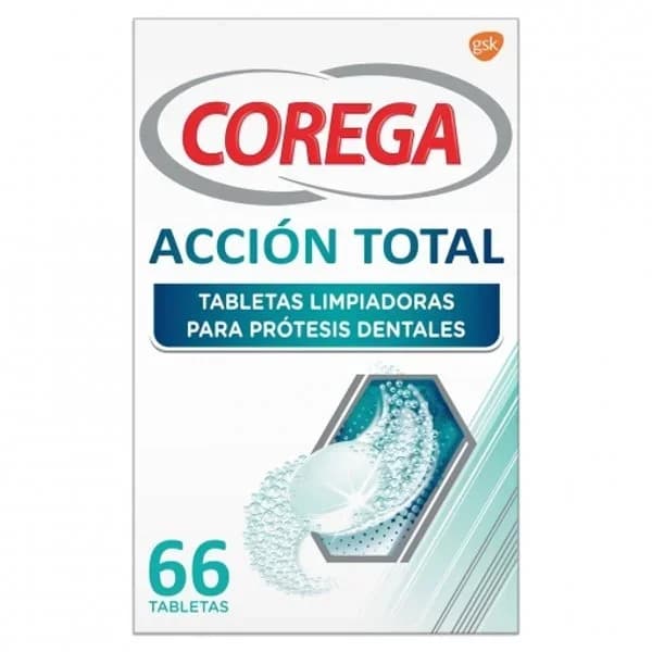 Tabletas limpiadoras acción total COREGA, caja 66 uds - 1 ud - Imagen del producto en Findit