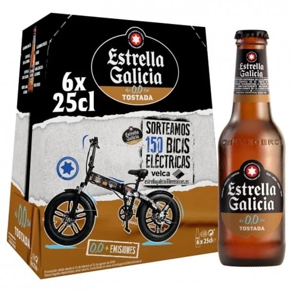 Cerveza Tostada 0,0 Botellín 6 x 250ML - 1.39 ud - Imagen del producto en Findit