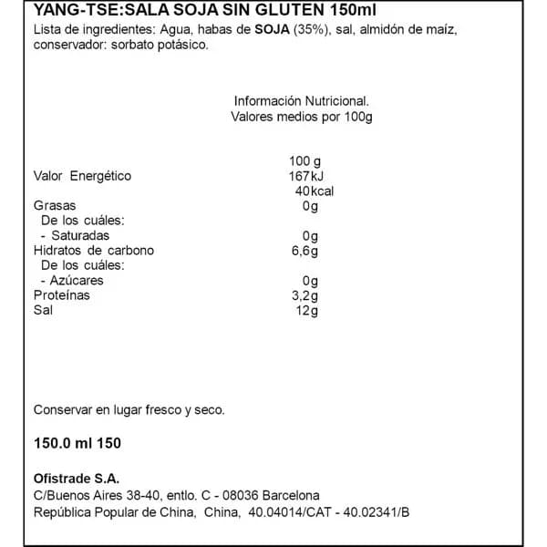Salsa de Soja sin Gluten 150ML - 0.15 l - Imagen del producto en Findit