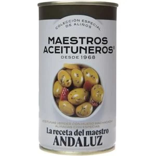 Aceitunas verdes con hueso machacadas 350 g - 0.19 kg - Imagen del producto en Findit