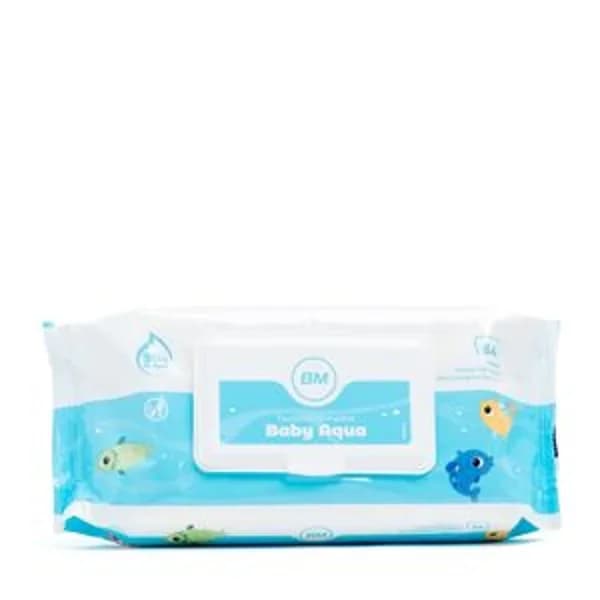 Toallitas humedas baby aqua 64 uds - 60.33 ud - Imagen del producto en Findit