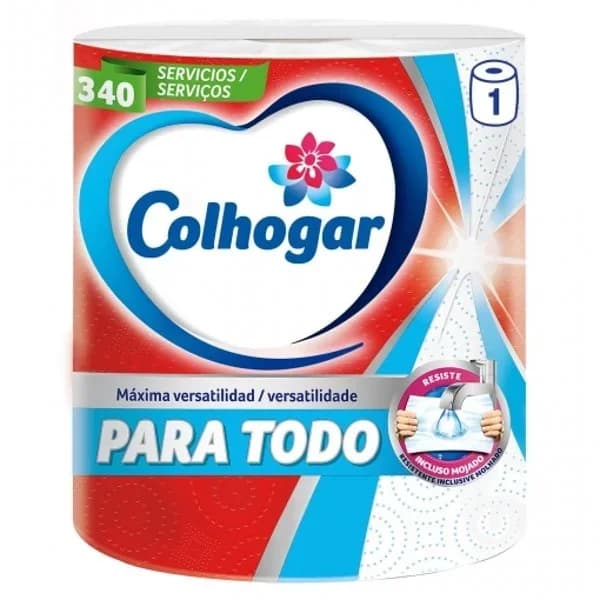 Papel cocina para todo COLHOGAR, paquete 1 rollo - 1 ud - Imagen del producto en Findit