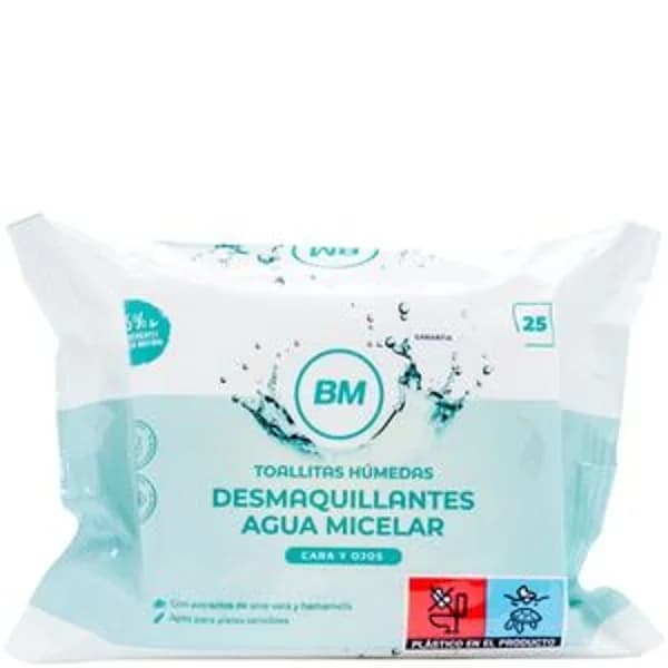 Toallitas húmedas desmaquillantes micelar 25 uds - 25 ud - Imagen del producto en Findit