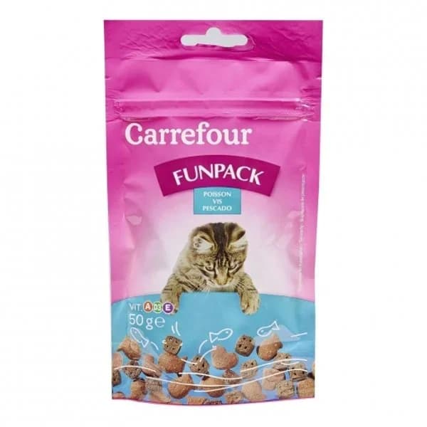 Carrefour Snacks para Gatos de Pescado 50g - 0.05 kg - Imagen del producto en Findit