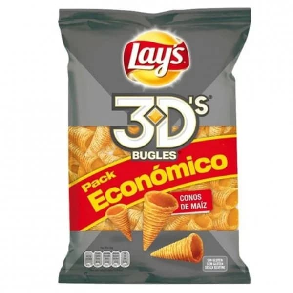 Conos de maíz Lay's 3D'S sin gluten 160 g. - 1 ud - Imagen del producto en Findit