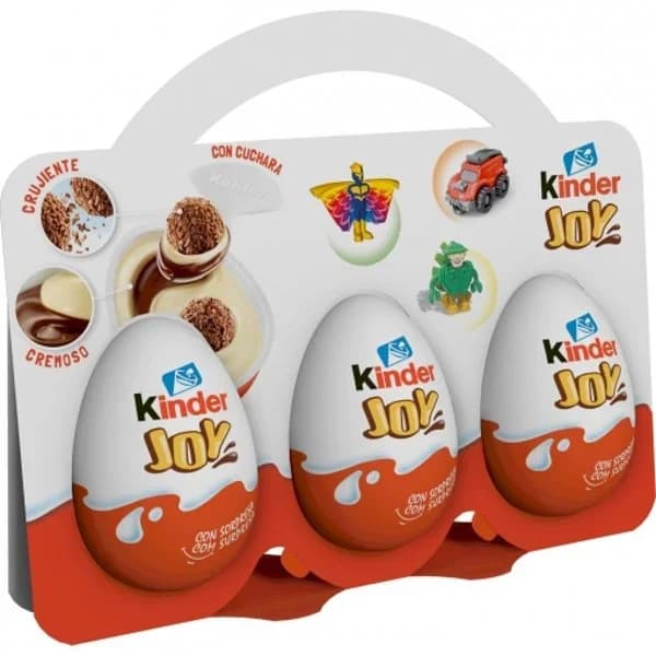 Huevo de chocolate Joy KINDER, pack 3x20 g - 0.06 kg - Imagen del producto en Findit
