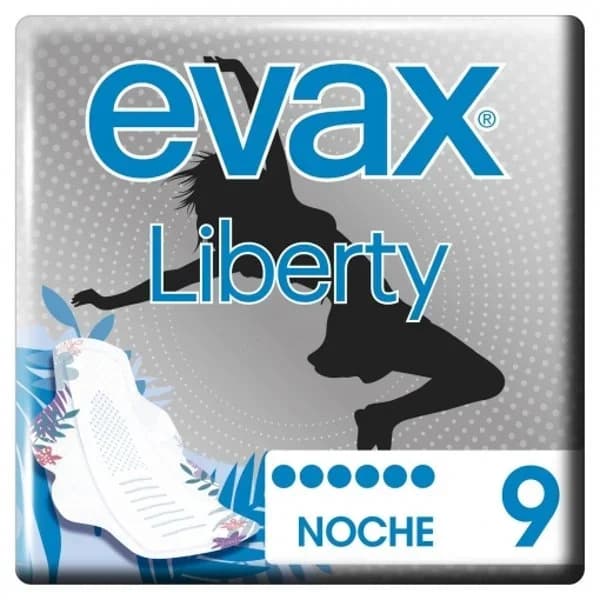 Compresas con alas para noche Liberty Evax 9 ud. - 9 ud - Imagen del producto en Findit