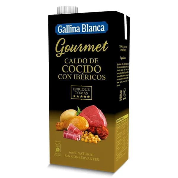 Caldo gourmet de cocido Gallina Blanca brik 2 x 1 L - 1 l - Imagen del producto en Findit