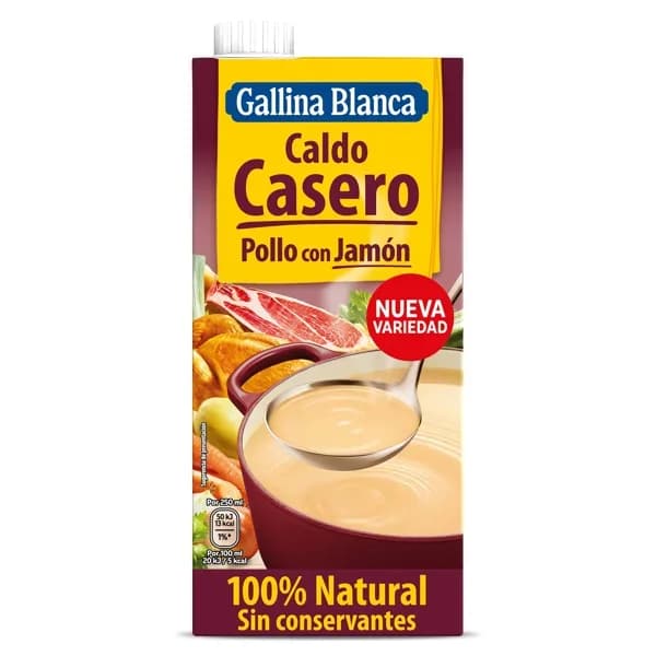 Caldo casero de pollo con jamón Gallina Blanca brik 1 l - 1 l - Imagen del producto en Findit