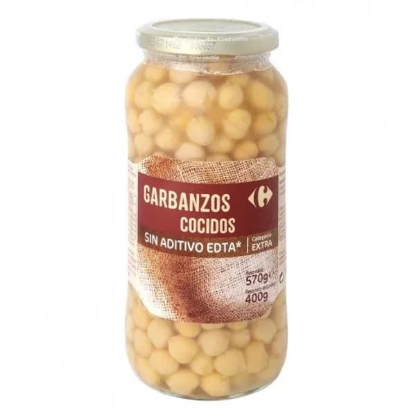 Garbanzos cocidos categoría extra Classic Carrefour 400 g. - 0.4 kg - Imagen del producto en Findit
