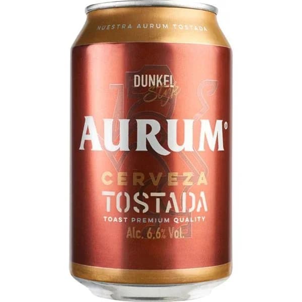 Cerveza tostada 6,6% vol. AURUM, lata 33 cl - 1 ud - Imagen del producto en Findit