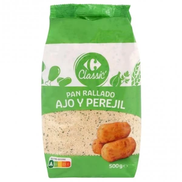 Pan rallado de ajo y perejil Classic Carrefour 500 g. - 0.5 kg - Imagen del producto en Findit