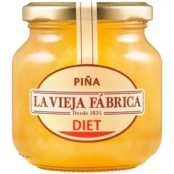 Mermelada de piña Diet La Vieja Fábrica sin gluten 280 g. - 0.28 kg - Imagen del producto en Findit