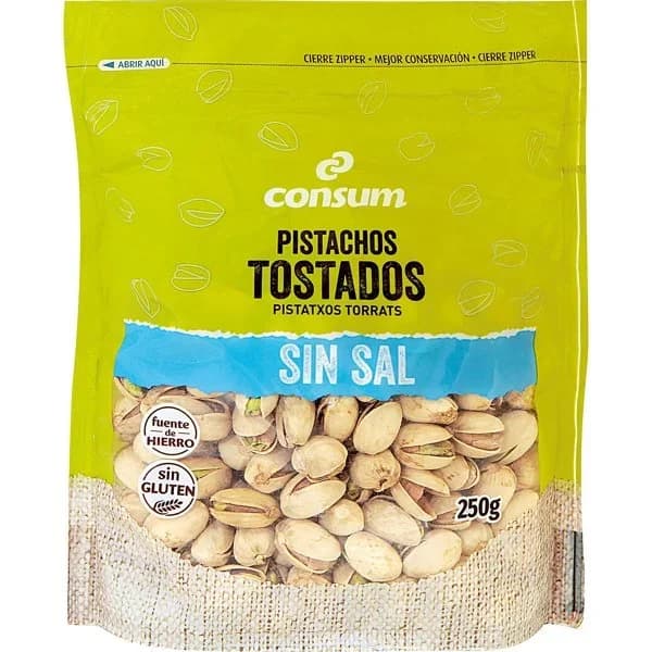 Pistacho Tostado con Cáscara y sin Sal - 0.24 kg - Imagen del producto en Findit