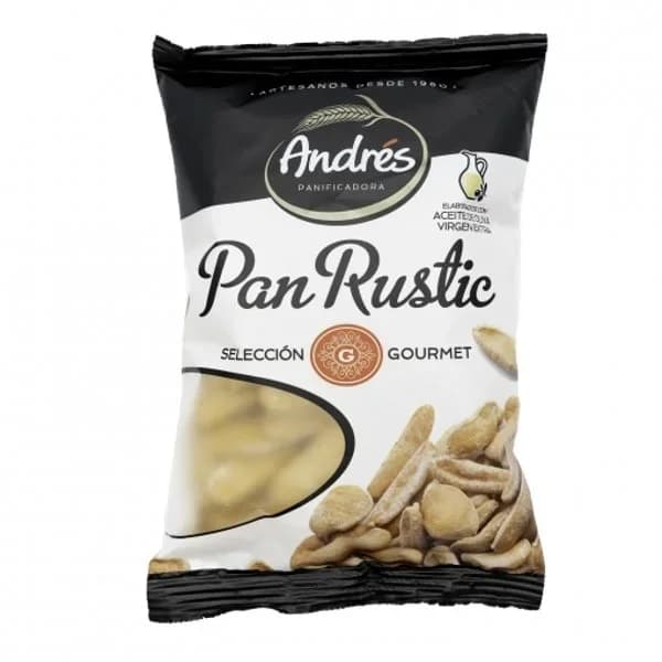 Pan rustic aceite oliva virgen extra ANDRÉS, bolsa 140 g - 0.14 kg - Imagen del producto en Findit