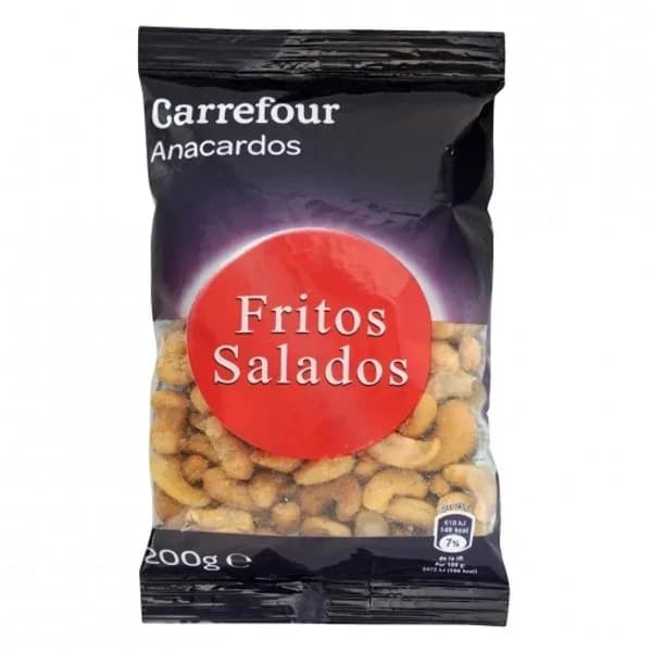 Anacardos fritos y salados Classic Carrefour 200 g. - 0.2 kg - Imagen del producto en Findit