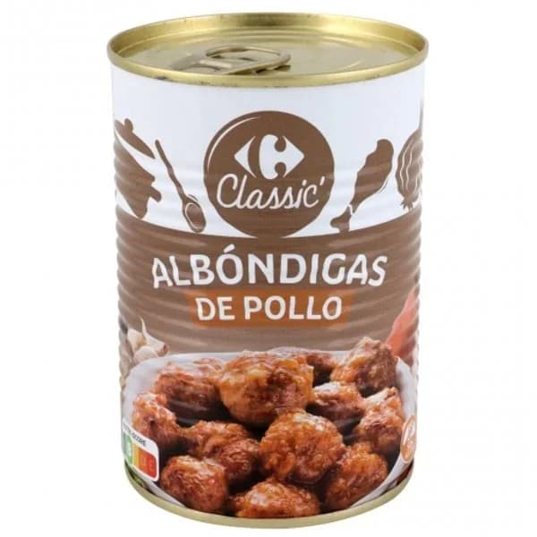 Albóndigas de pollo Classic Carrefour sin gluten 415 g. - 0.41 kg - Imagen del producto en Findit