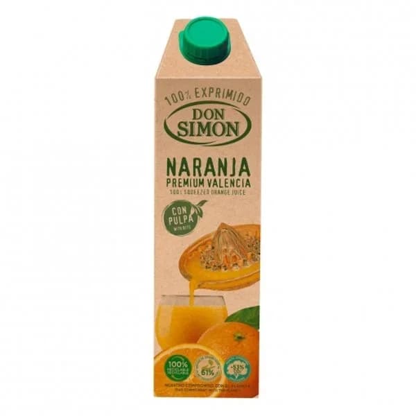 Zumo Naranja 100% con Pulpa 1L - 1 l - Imagen del producto en Findit