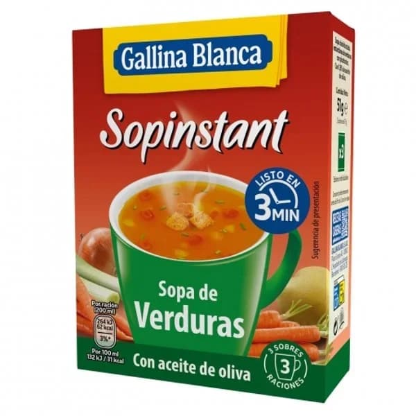 Sopa Deshidratada Sopinstant Verduras 48G - 0.05 kg - Imagen del producto en Findit
