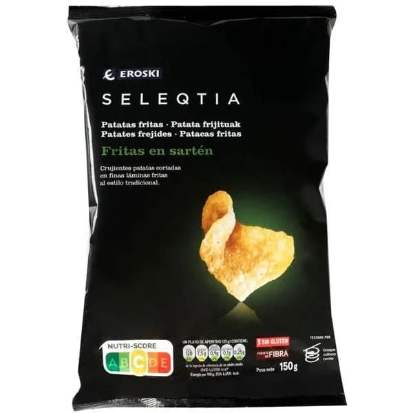 Patata frita crujiente EROSKI SELEQTIA, bolsa 150 g - 0.15 kg - Imagen del producto en Findit