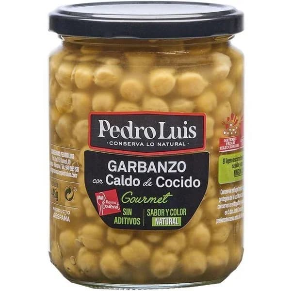 Garbanzo con caldo de cocido PEDRO LUIS, frasco 445 g - 0.45 kg - Imagen del producto en Findit